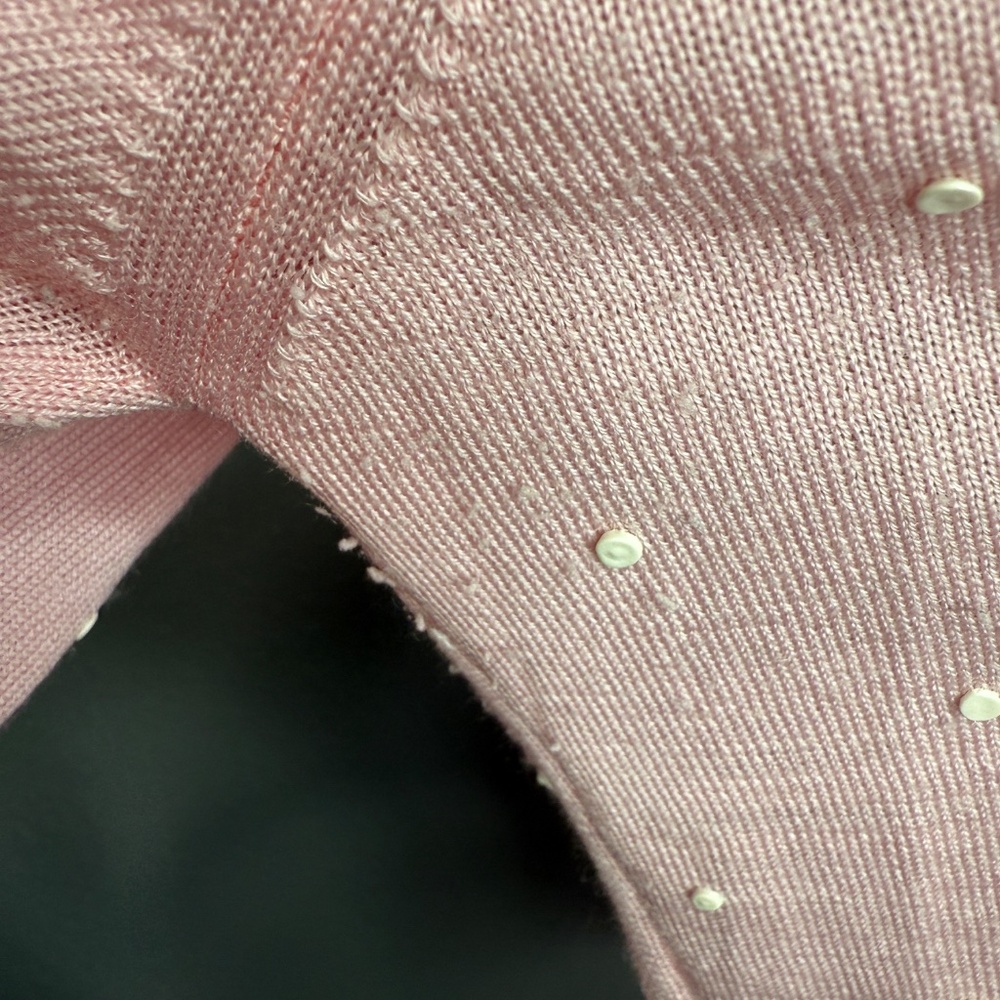 Escada Light pink & white polk a dot Cardigan button up sweater -cp - Picture 8 of 10